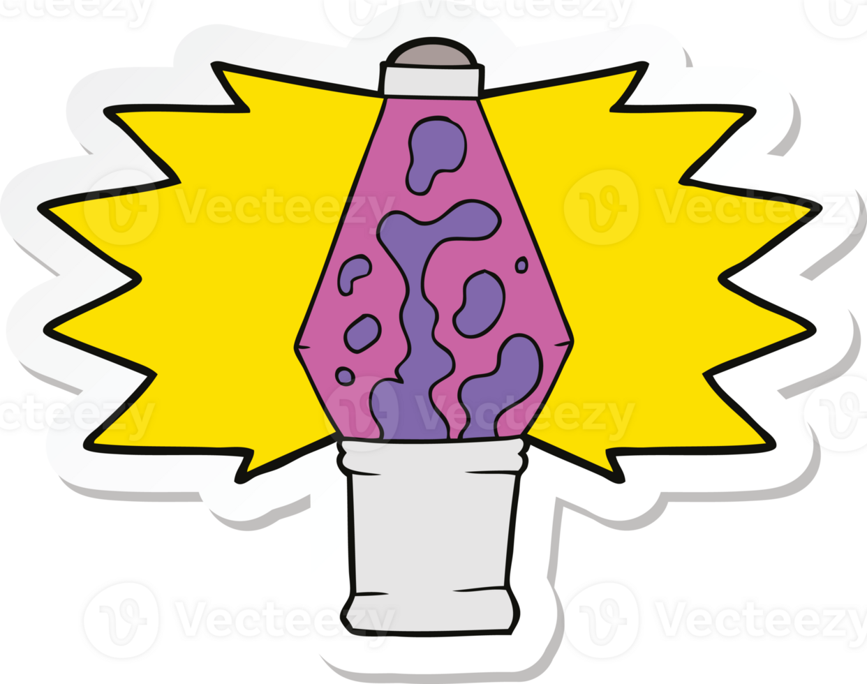 sticker of a cartoon lava lamp png