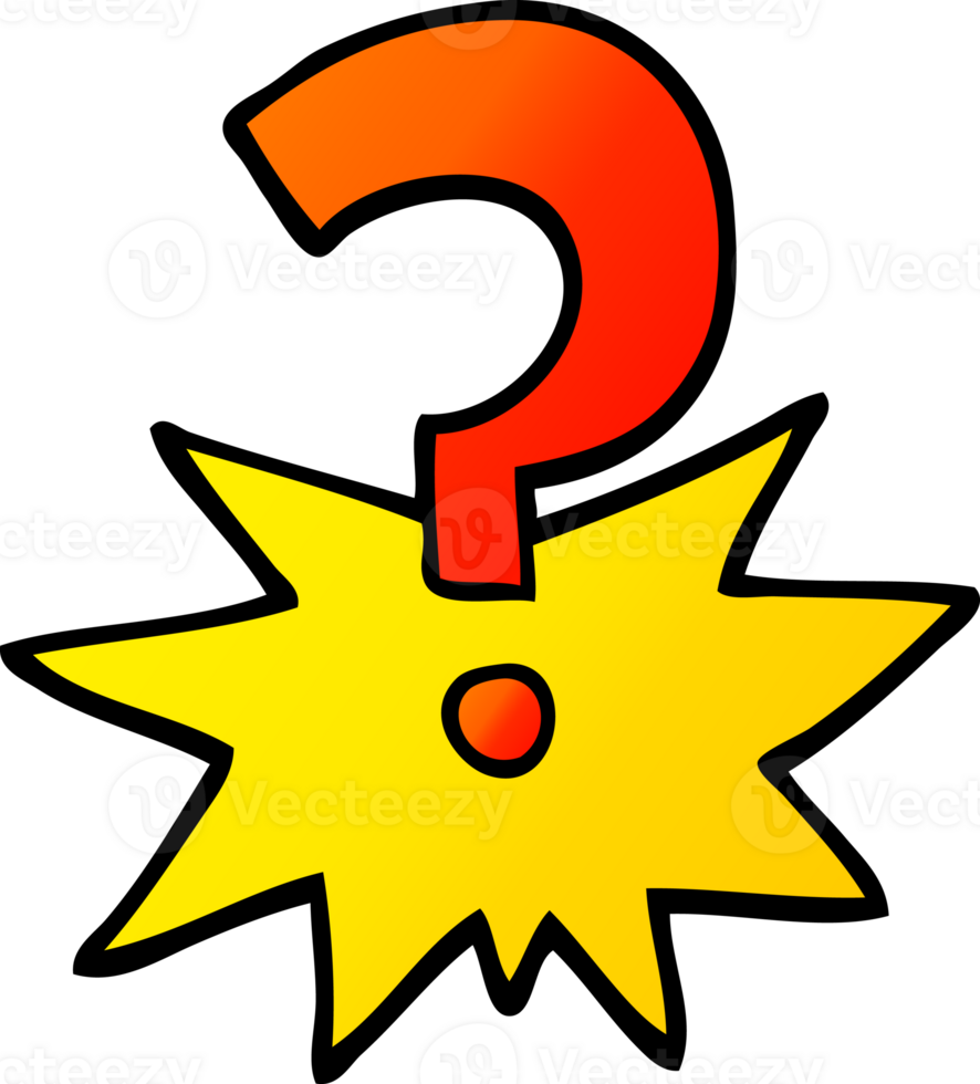 gradient illustration cartoon question mark png