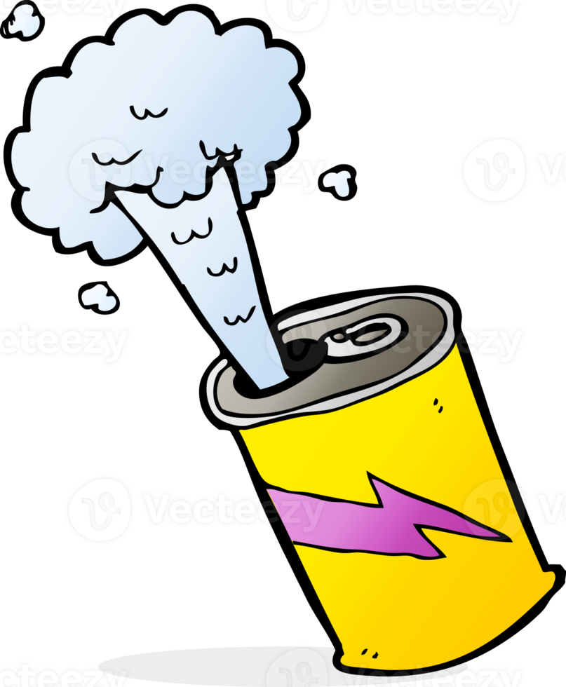 cartoon fizzing soda can png