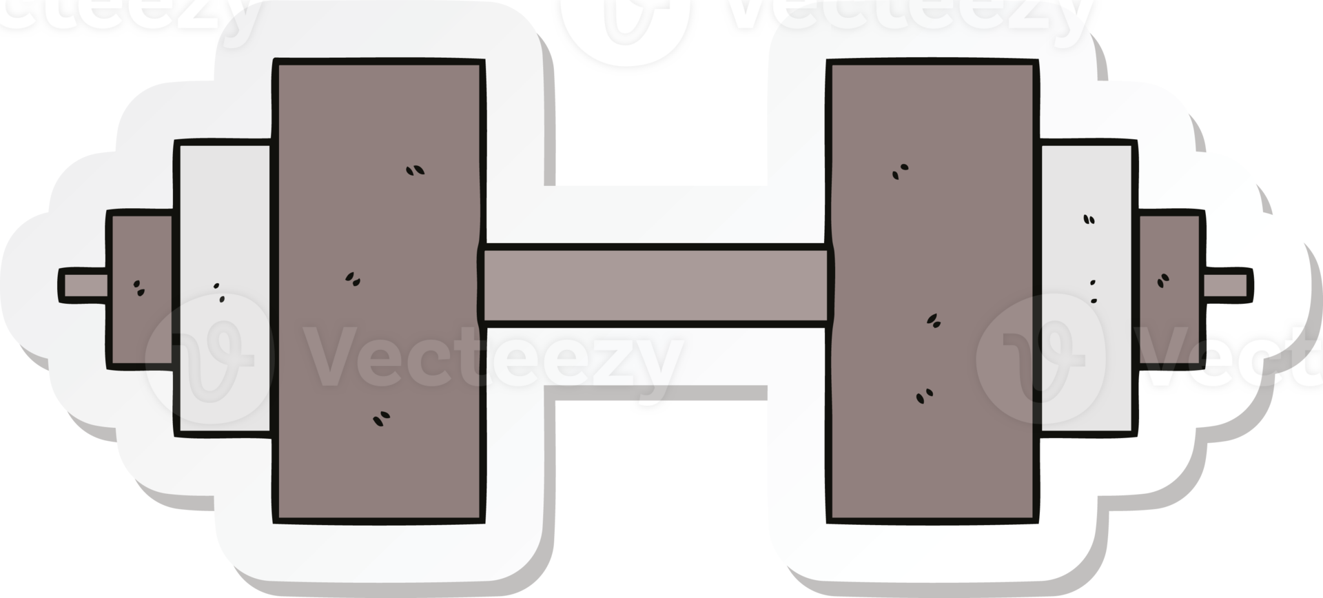 sticker of a cartoon dumbbell png