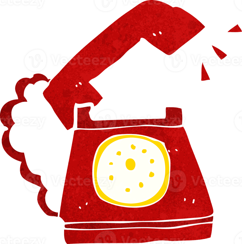 cartoon ringing telephone png