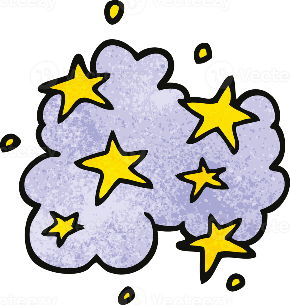 cartoon doodle magical cloud png