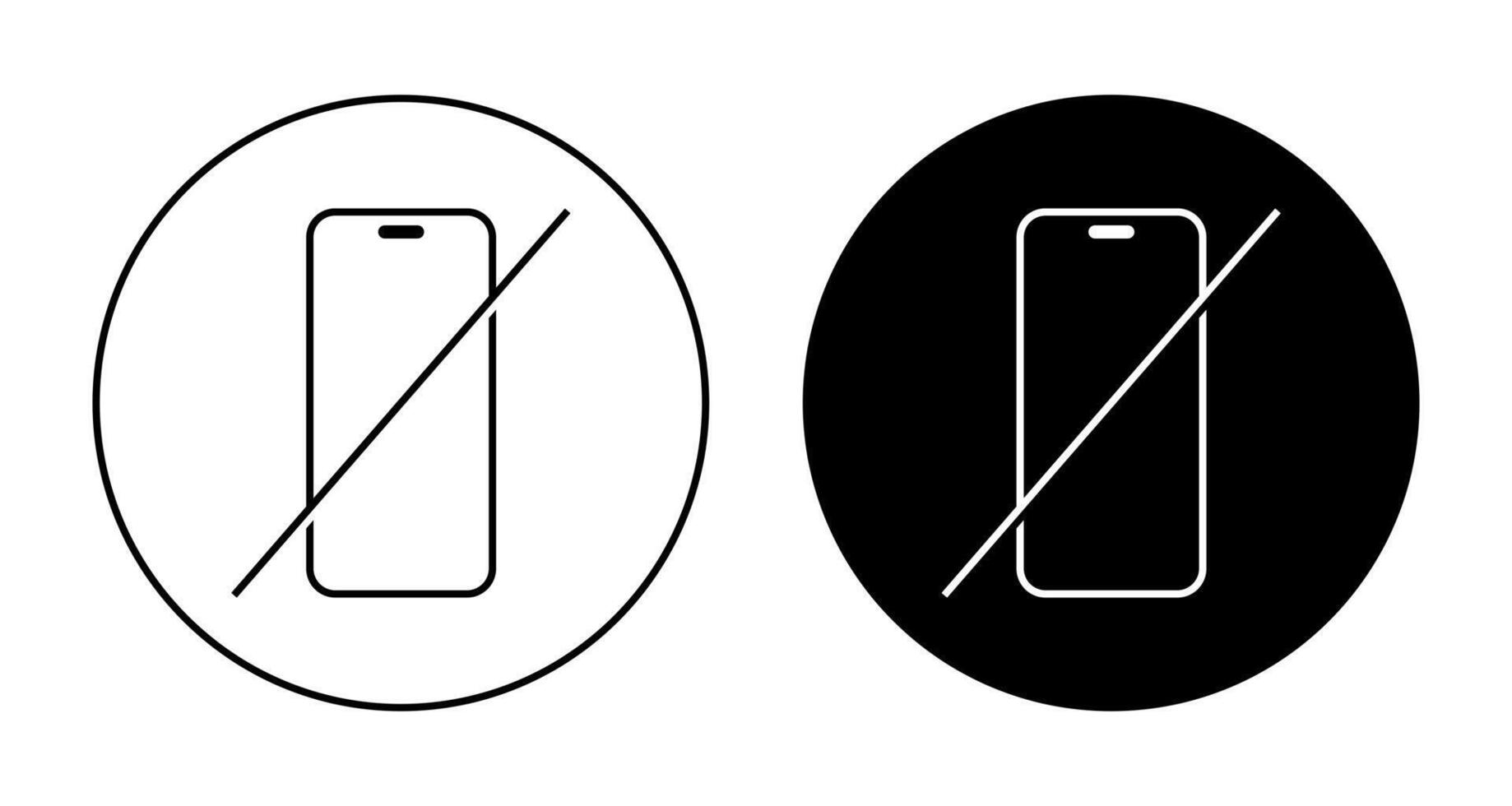 Turn off smartphone icon. No mobile phone sign symbol vector