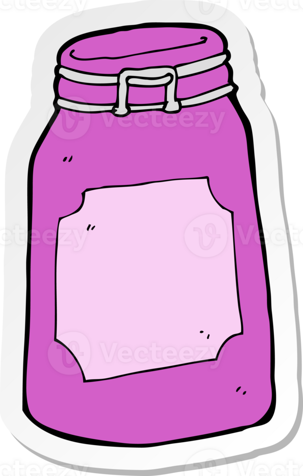sticker of a cartoon jar png