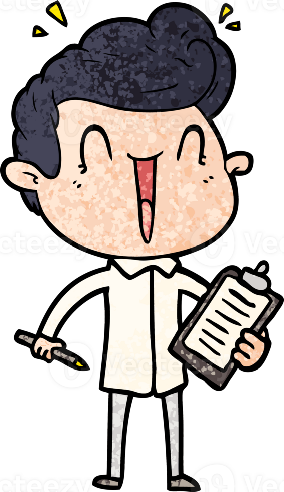 cartoon excited man png