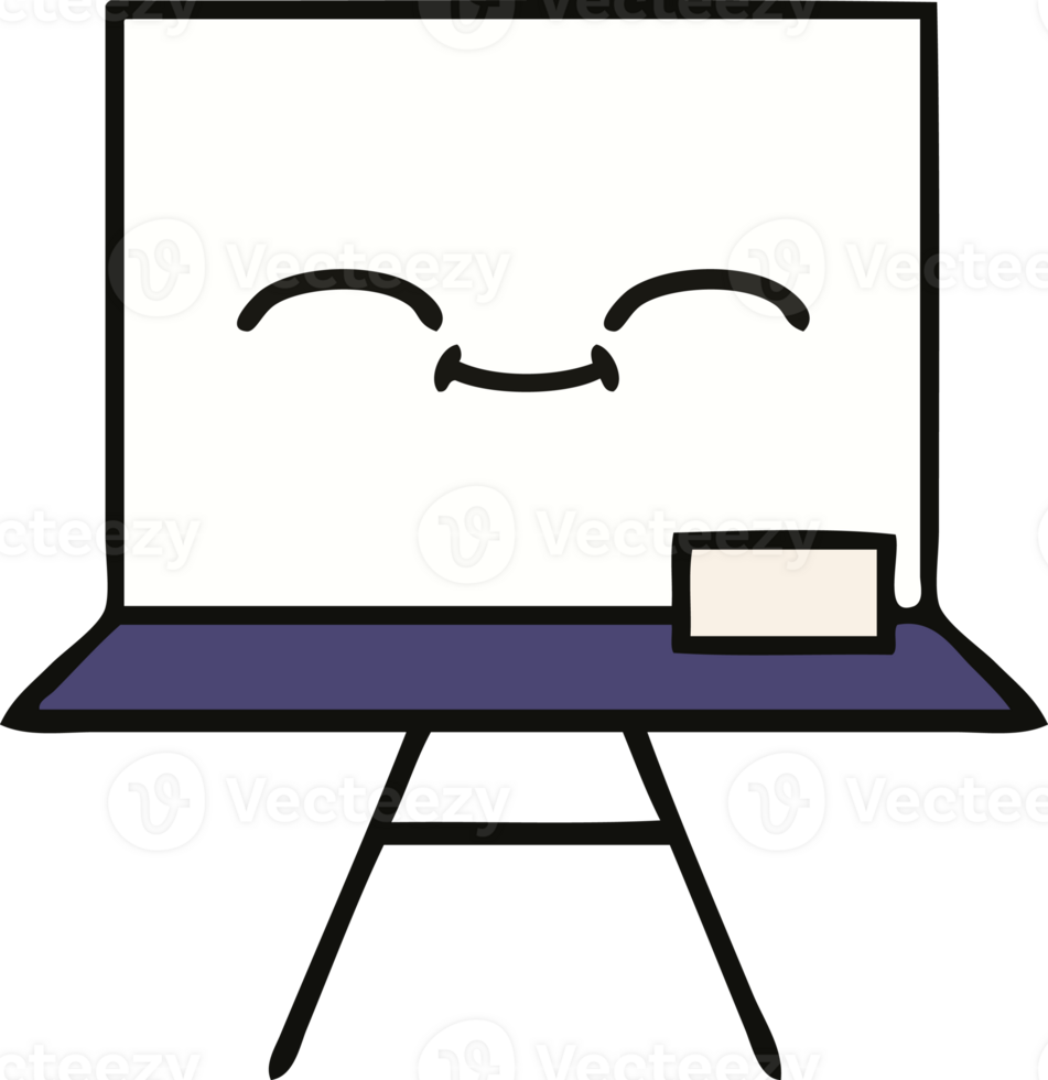 cute cartoon of a white board png