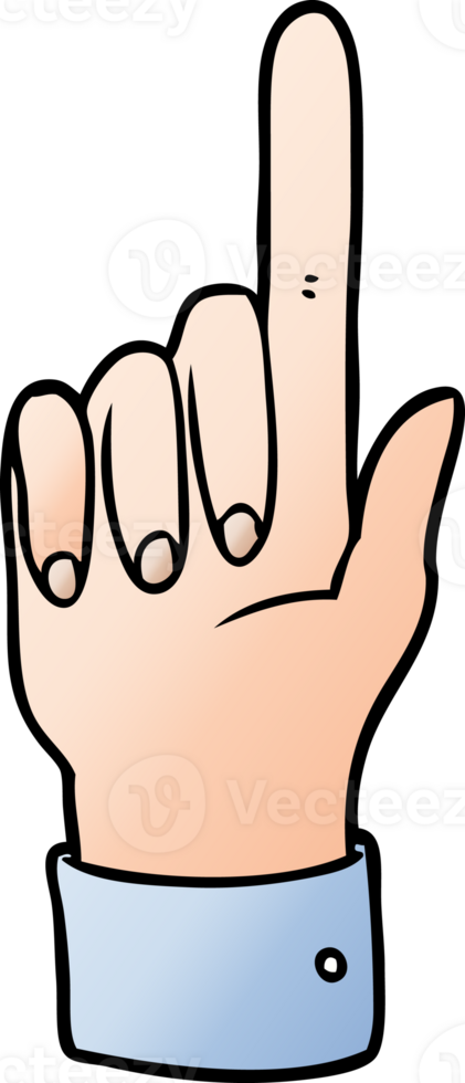 cartoon pointing hand png