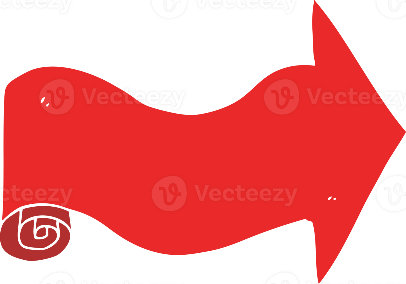 flat color style cartoon pointing arrow png