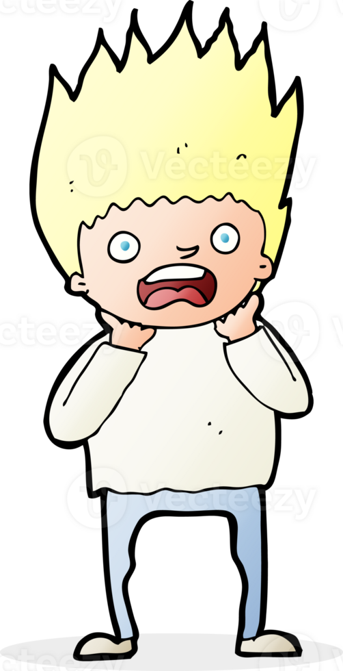cartoon man panicking png
