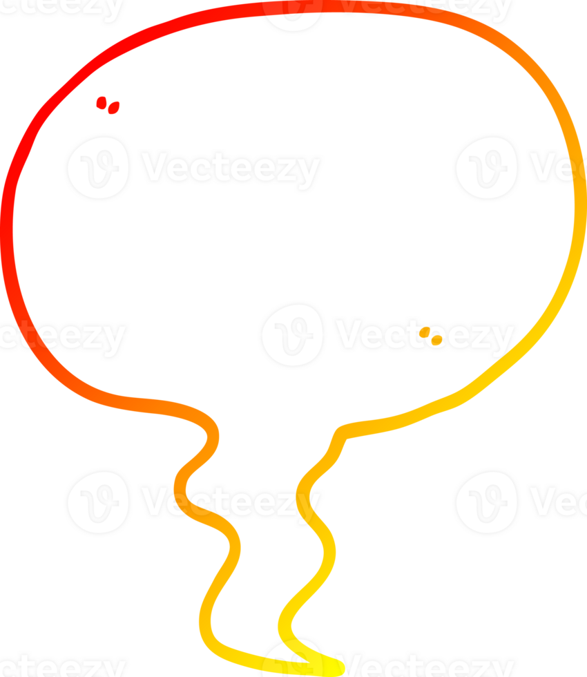 warm gradient line drawing of a cartoon speech bubble png