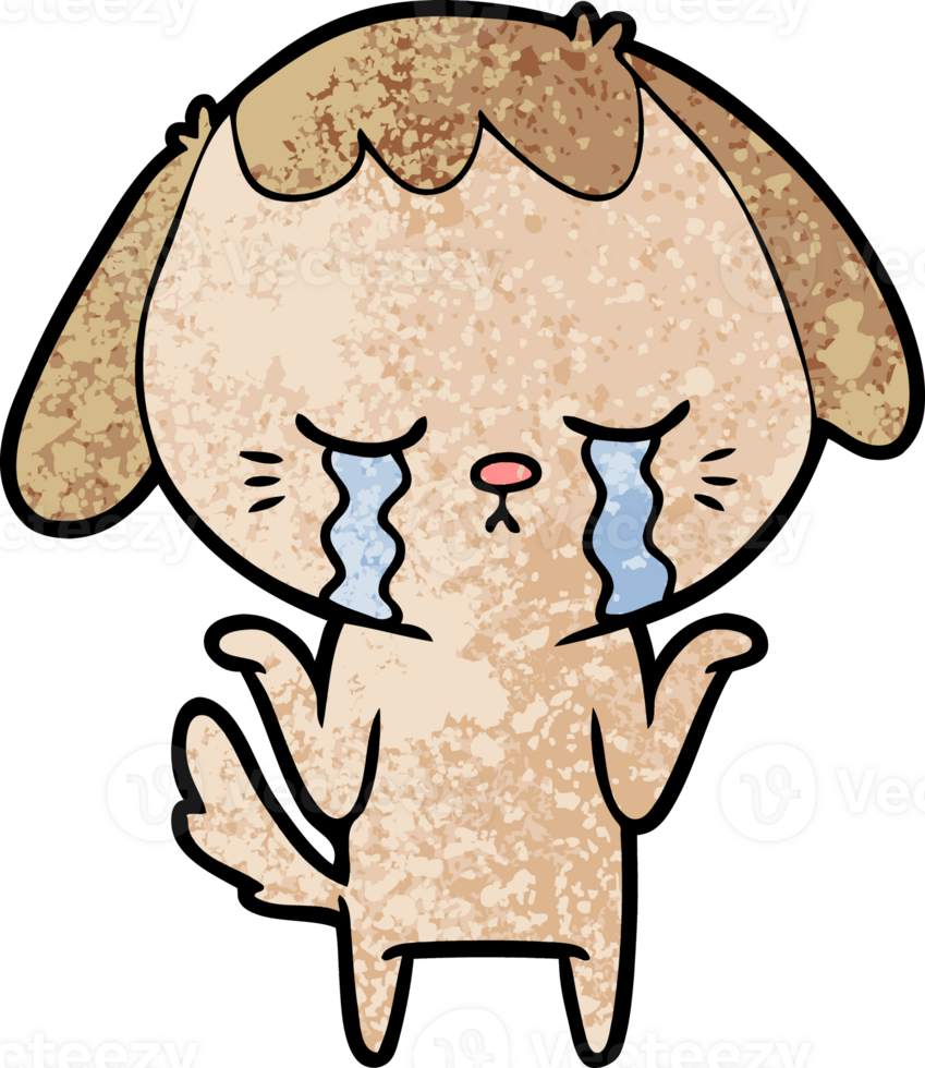 cartoon crying dog png