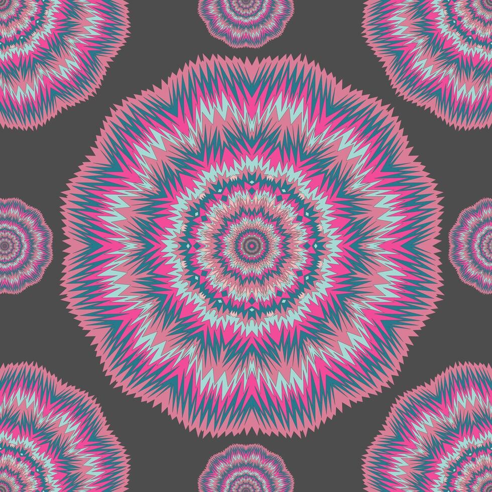 seamless abstract mandala pattern vector