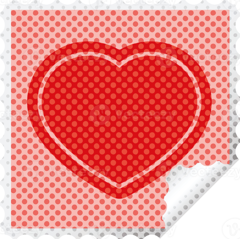 heart symbol graphic square sticker stamp png