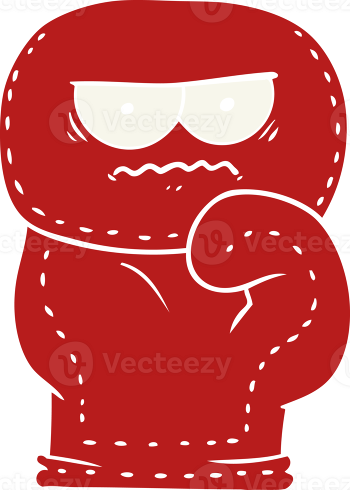 flat color style cartoon boxing glove png