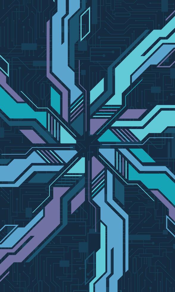 Cyberpunk futuristic technology abstract background vector