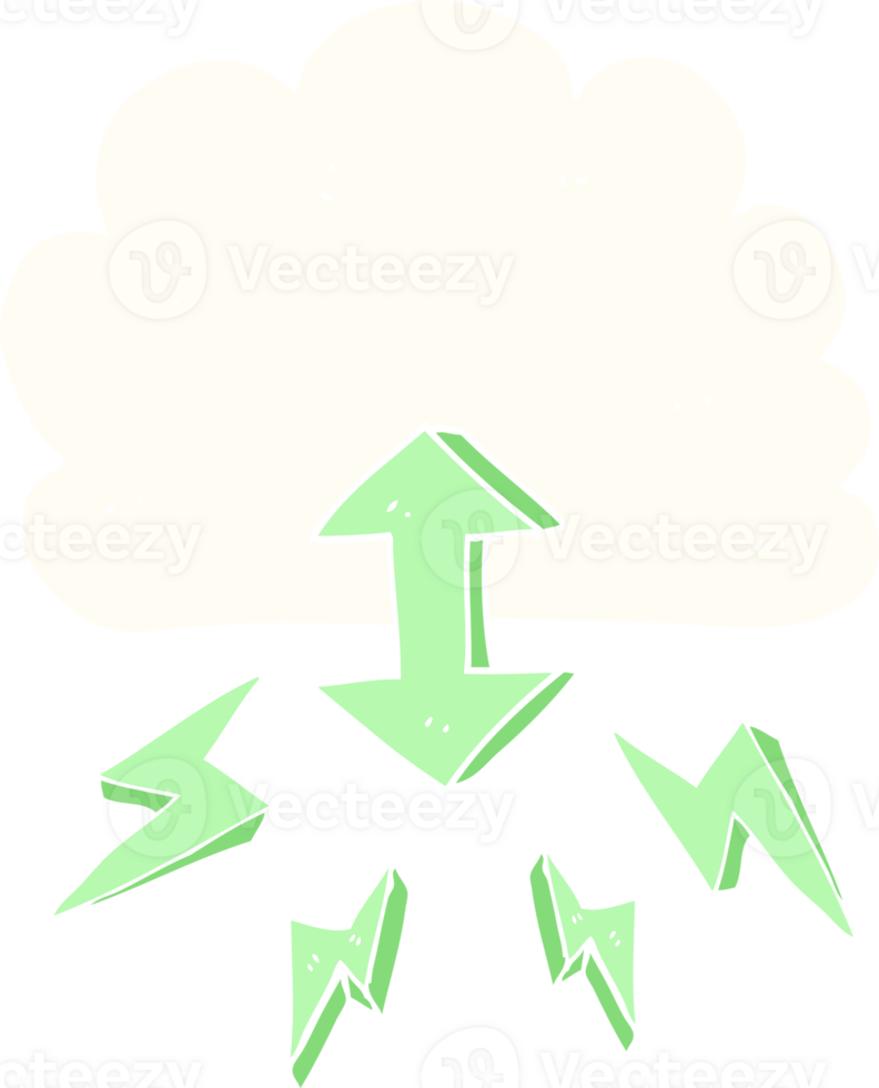 flat color illustration of digital cloud png
