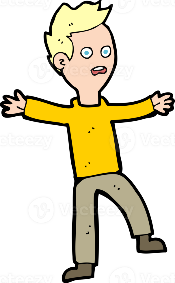 cartoon startled boy png