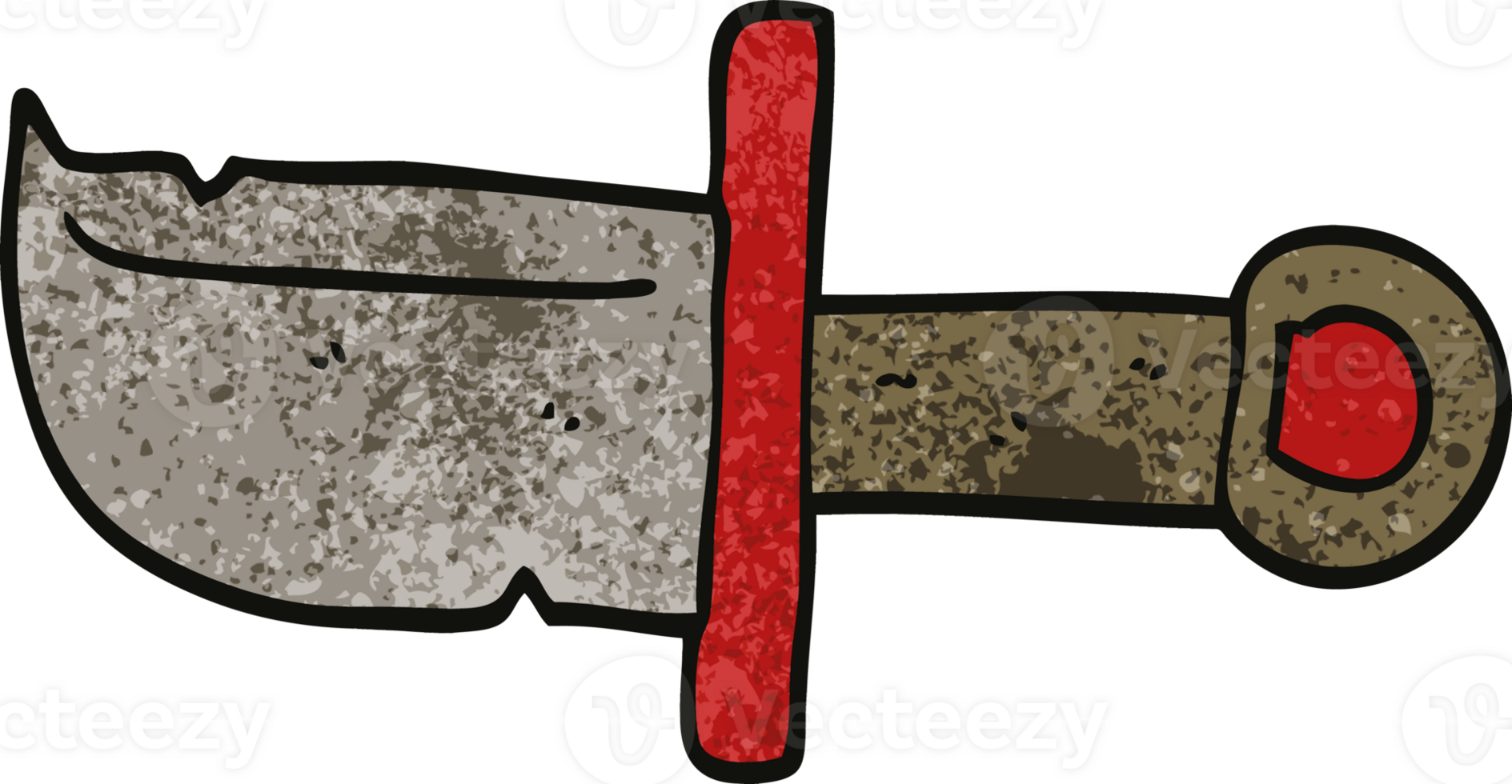cartoon doodle dagger png
