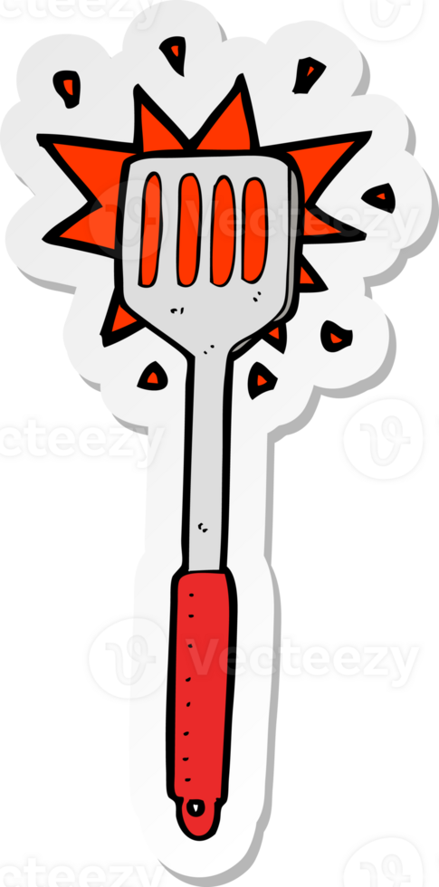 sticker of a cartoon kitchen spatula png