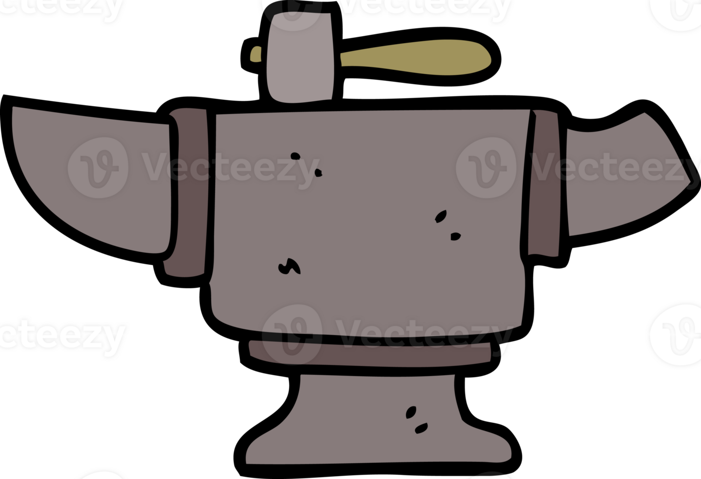 cartoon doodle heavy old anvil png
