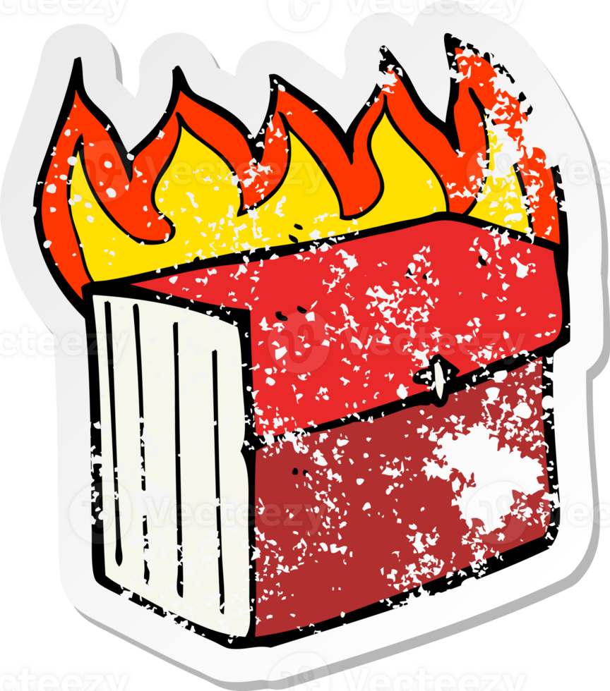 retro distressed sticker of a cartoon business file png
