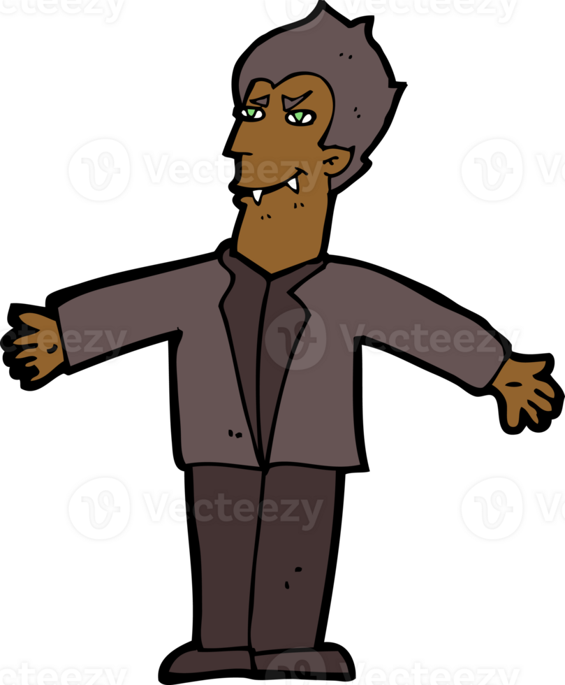 cartoon vampire man with open arms png