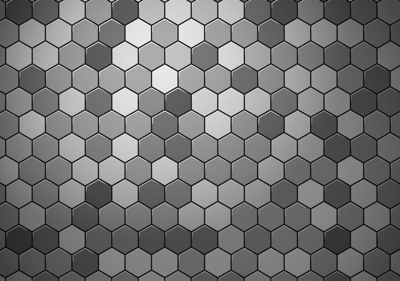 Abstract 3d futuristic black-white color background with hexagons. Surface polygon pattern with luxury hexagon paper texture and futuristic business. vector