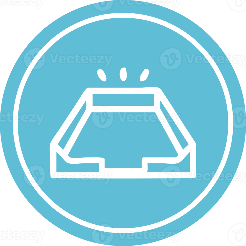empty in tray circular icon symbol png