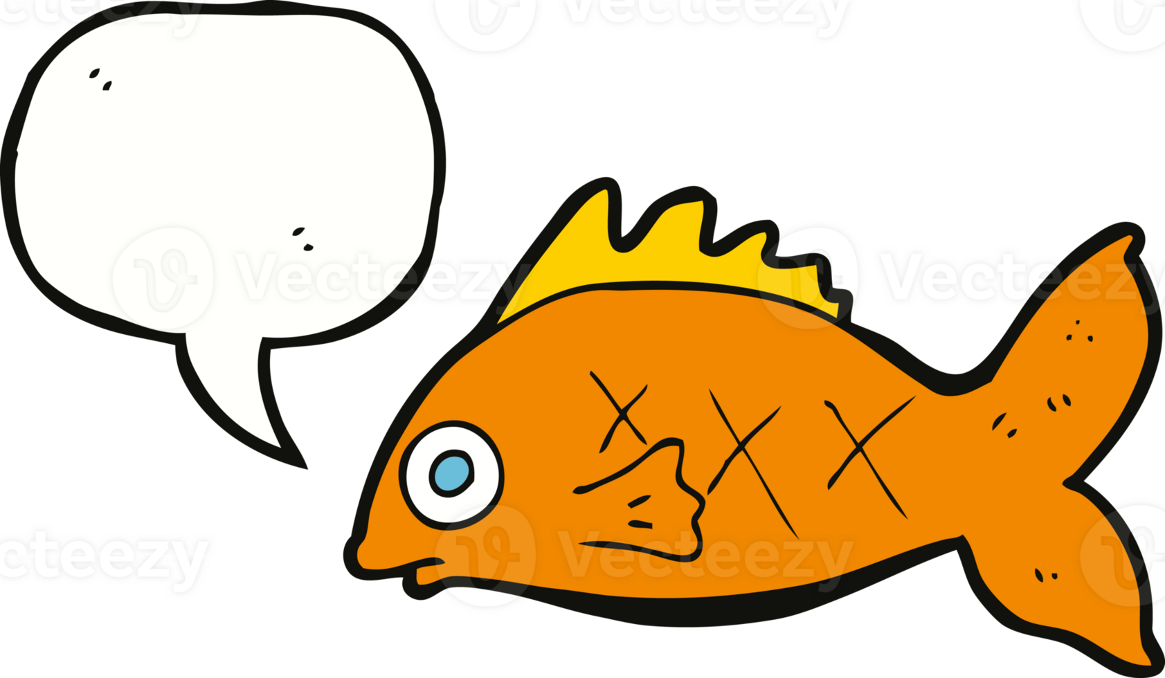 cartoon fish with speech bubble png