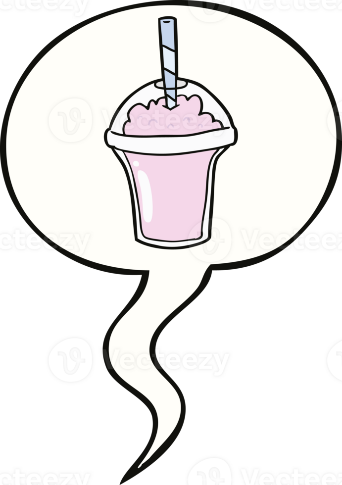 cartoon smoothie with speech bubble png