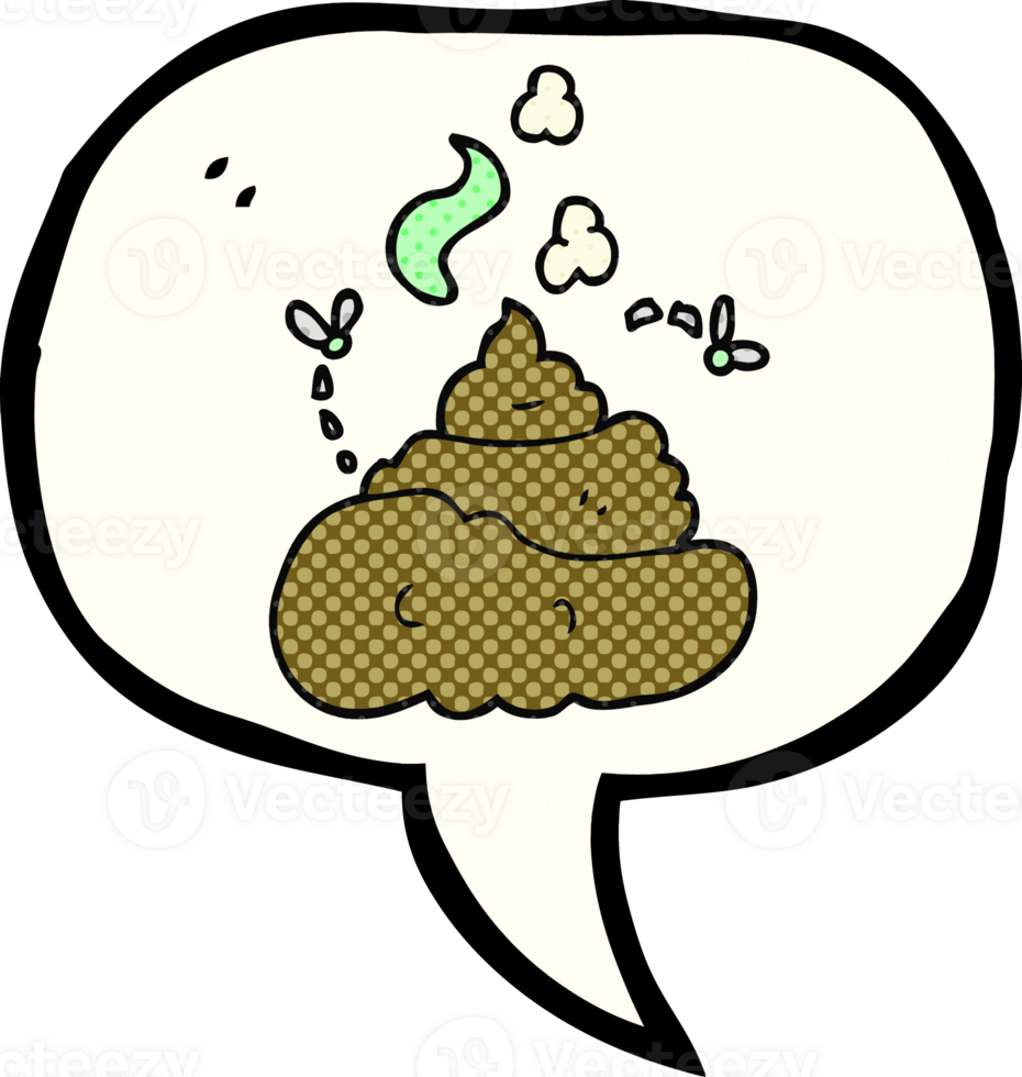 hand drawn comic book speech bubble cartoon gross poop png