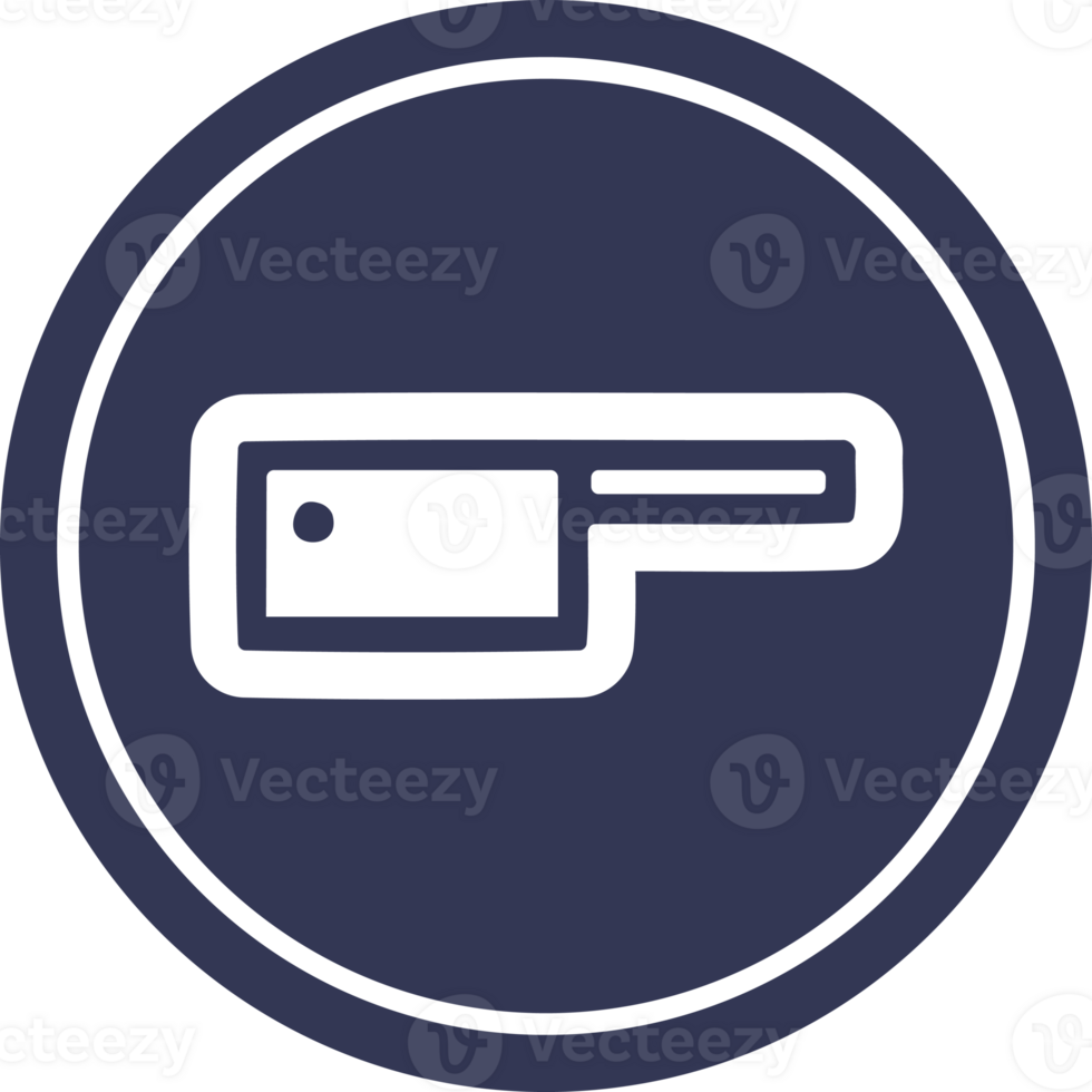 meat cleaver circular icon symbol png