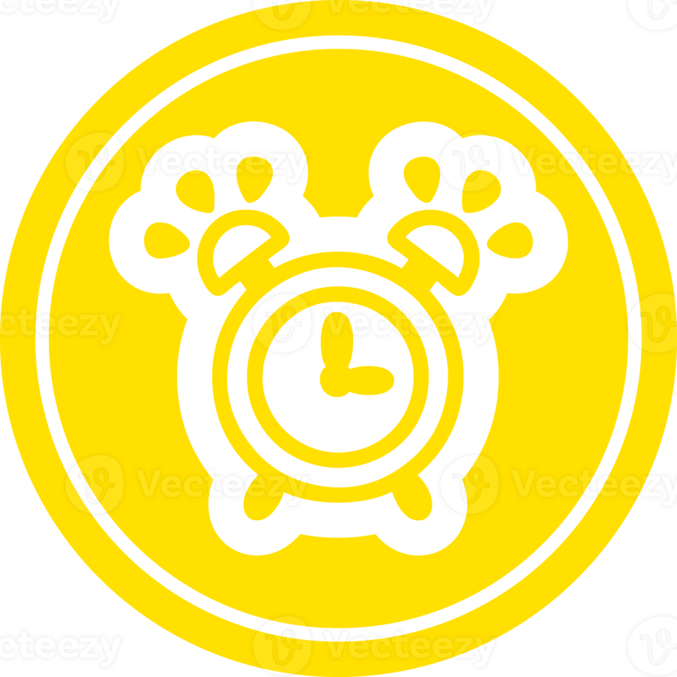 ringing alarm clock circular icon symbol png