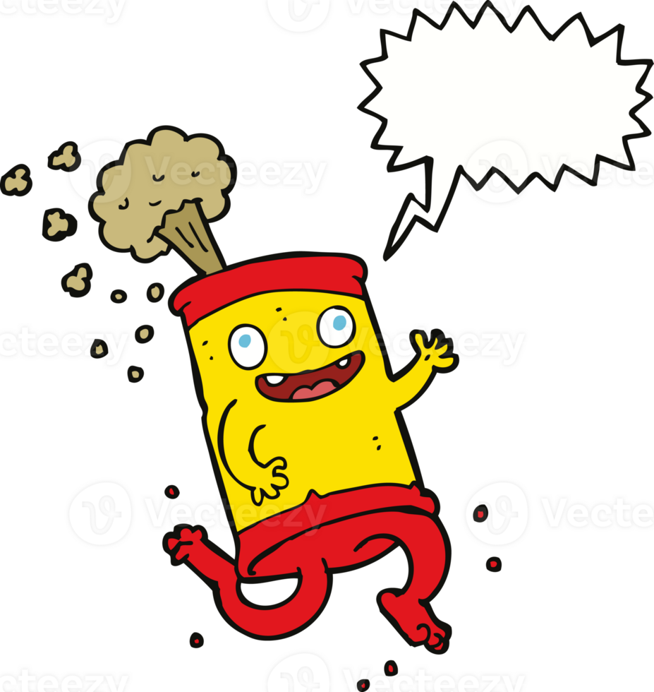 cartoon crazy soda can with speech bubble png
