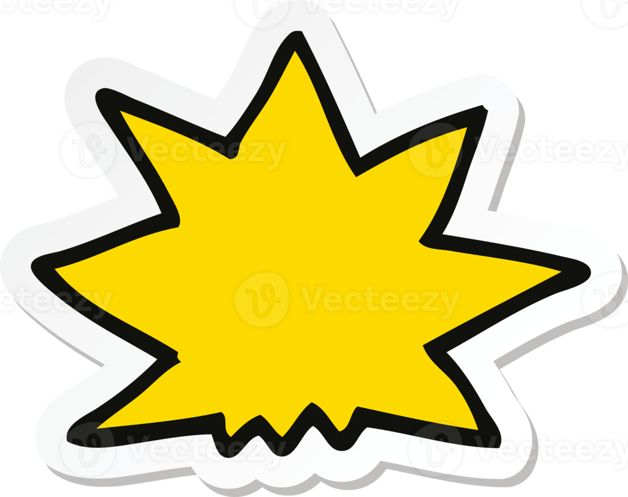 sticker of a cartoon explosion png