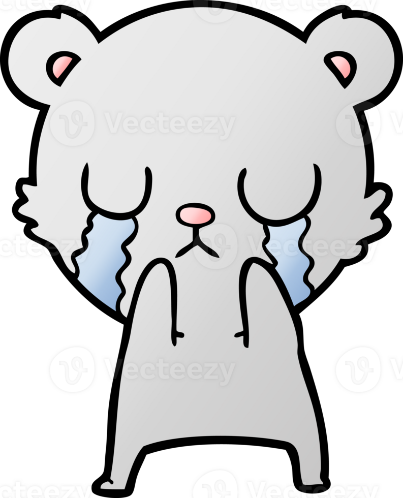 crying bear cartoon chraracter png