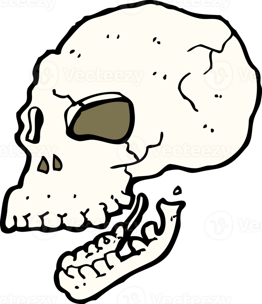 cartoon spooky skull png