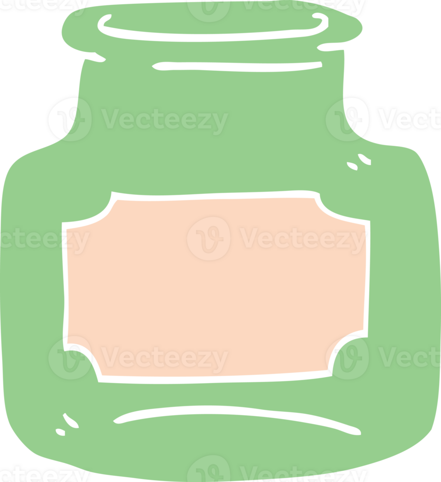 cartoon doodle empty jar png