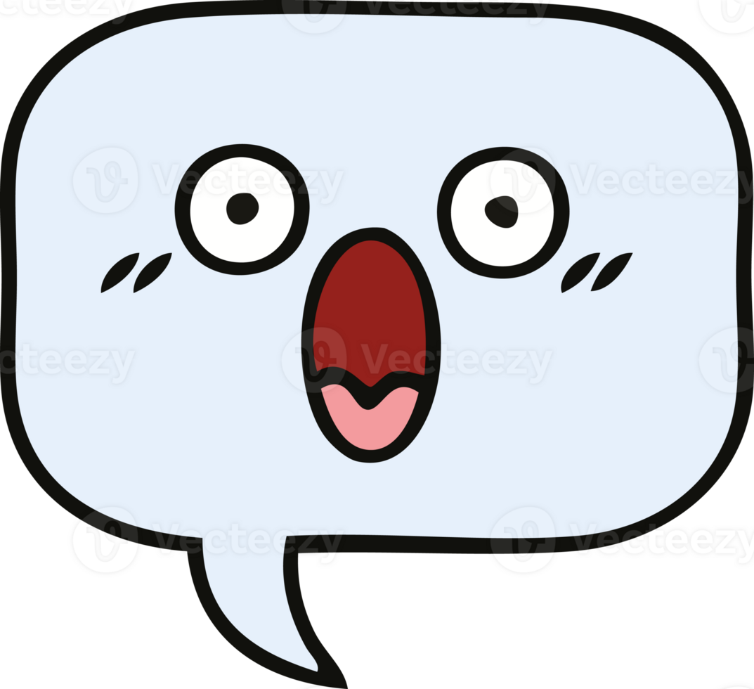 cute cartoon of a speech bubble png