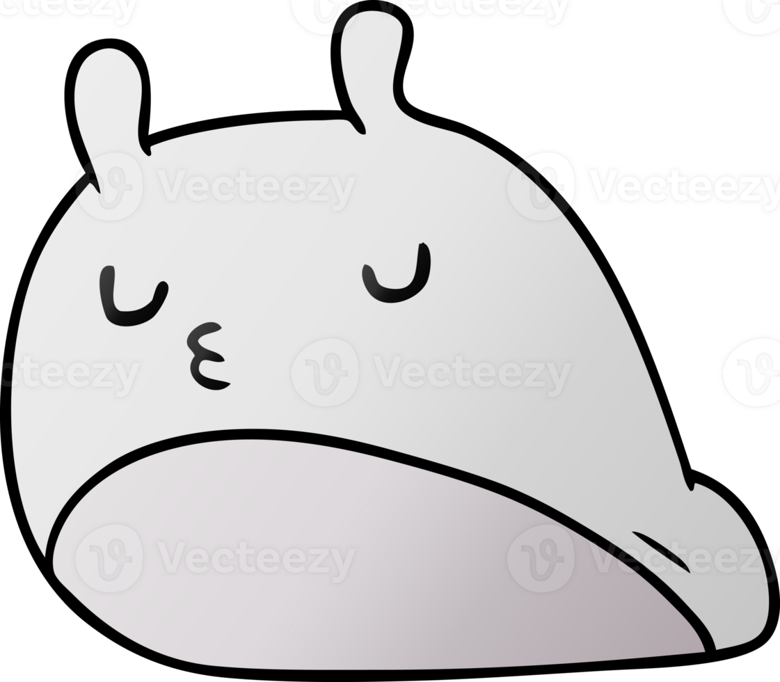 gradient cartoon illustration kawaii fat cute slug png