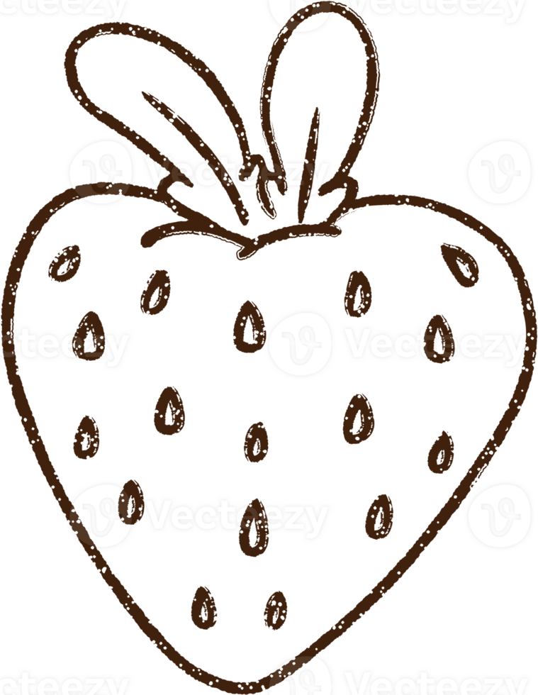 Strawberry Charcoal Drawing png