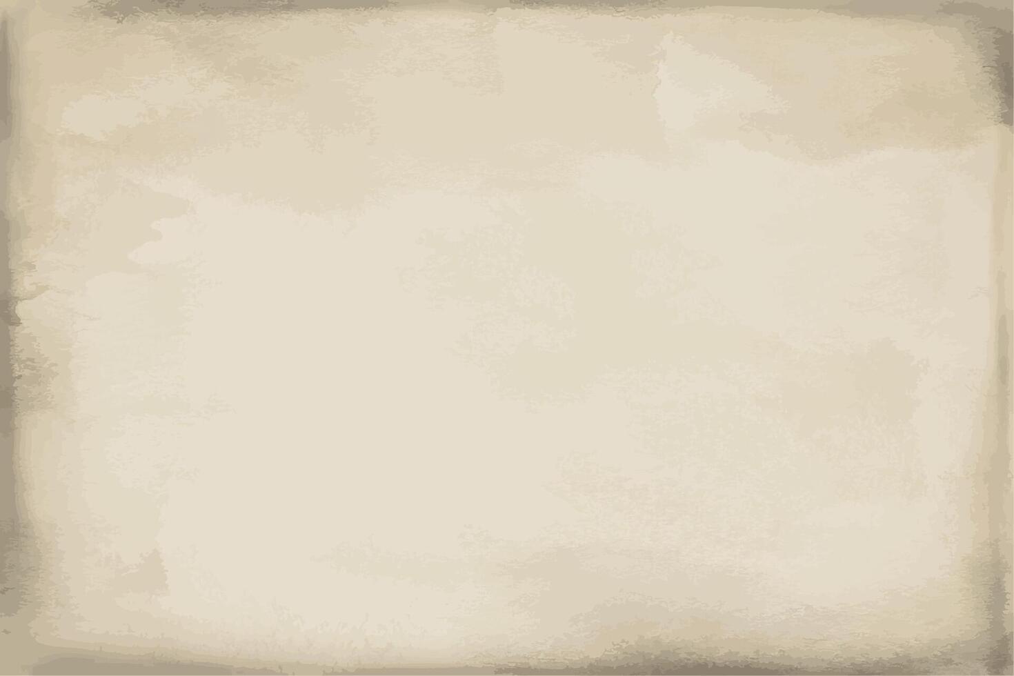 Grunge beige paper watercolor texture, background, surface vector