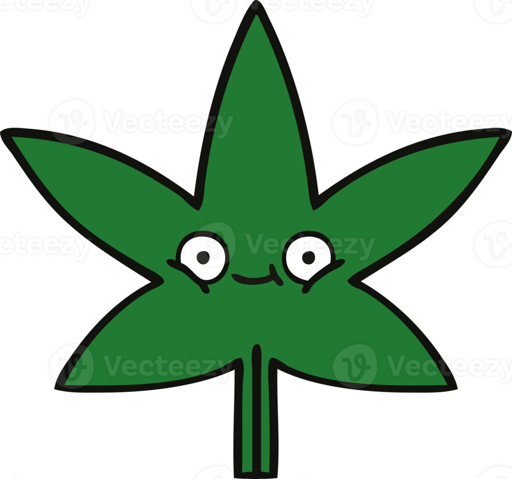 cute cartoon of a marijuana leaf png