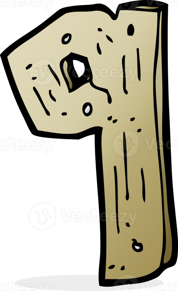 cartoon wooden number png