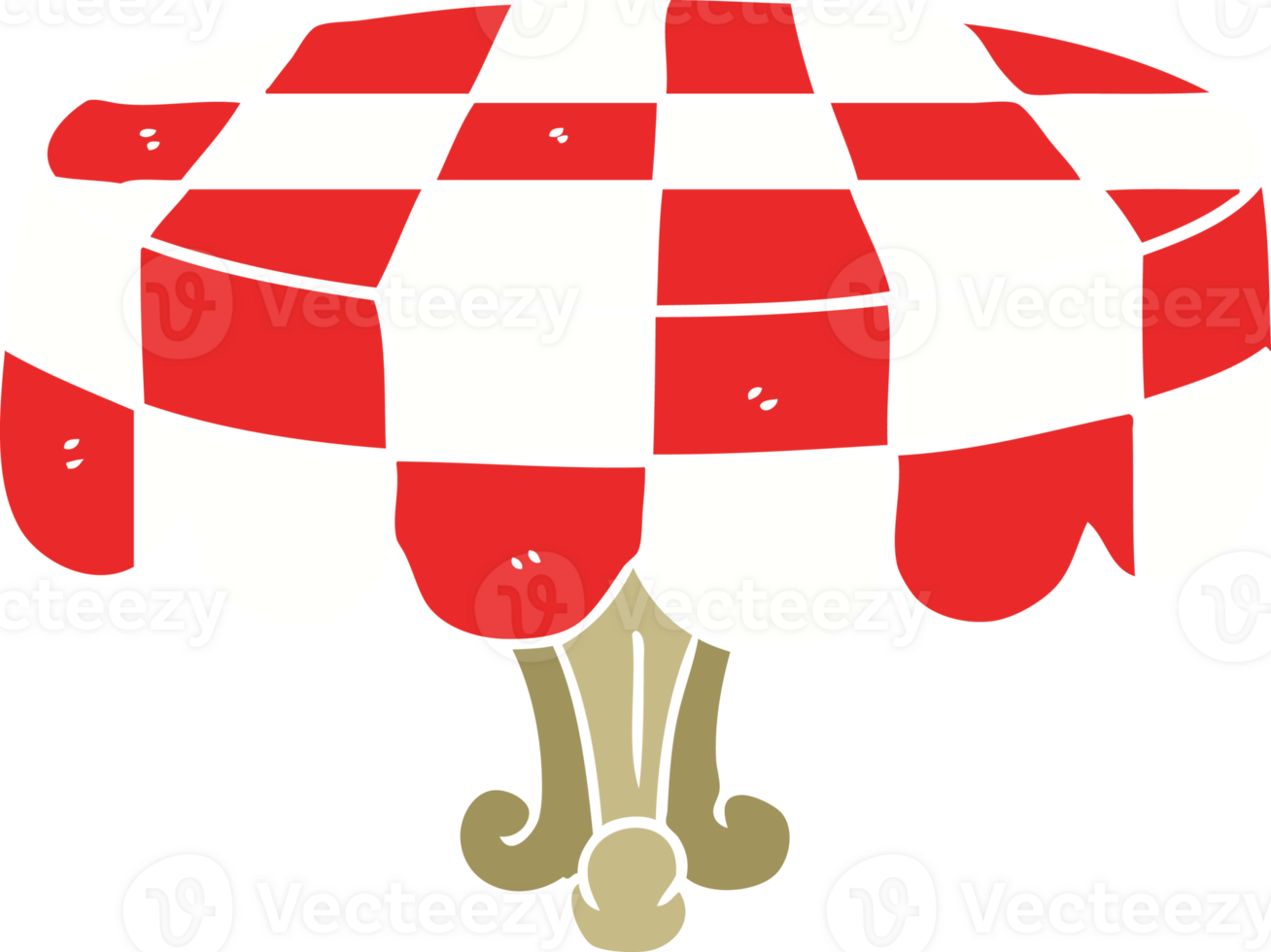 flat color style cartoon table png