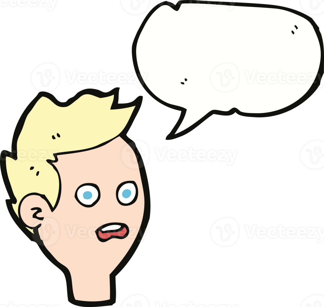 cartoon shocked man with speech bubble png