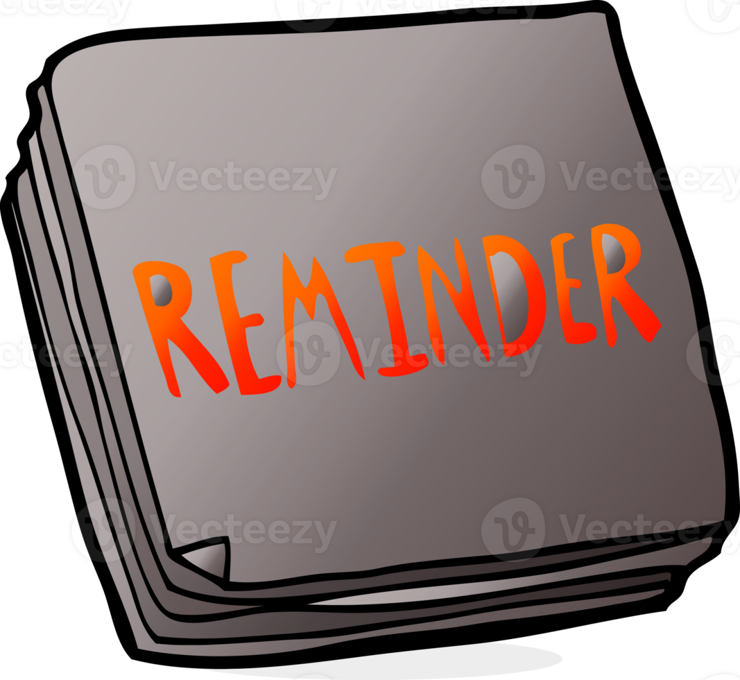 cartoon reminder notes png