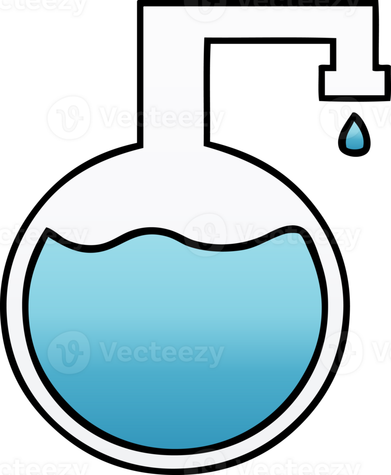 gradient shaded cartoon of a science experiment png