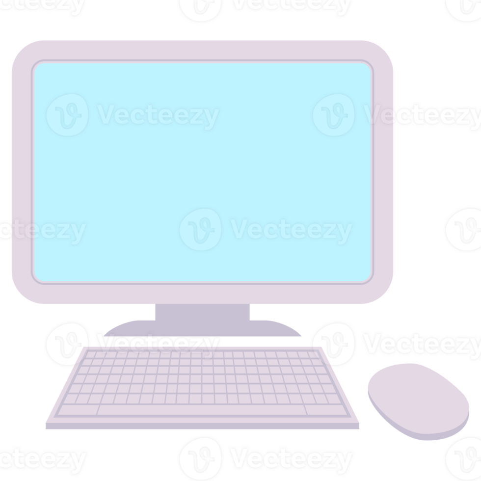 computer with wireless mouse and keyboard png
