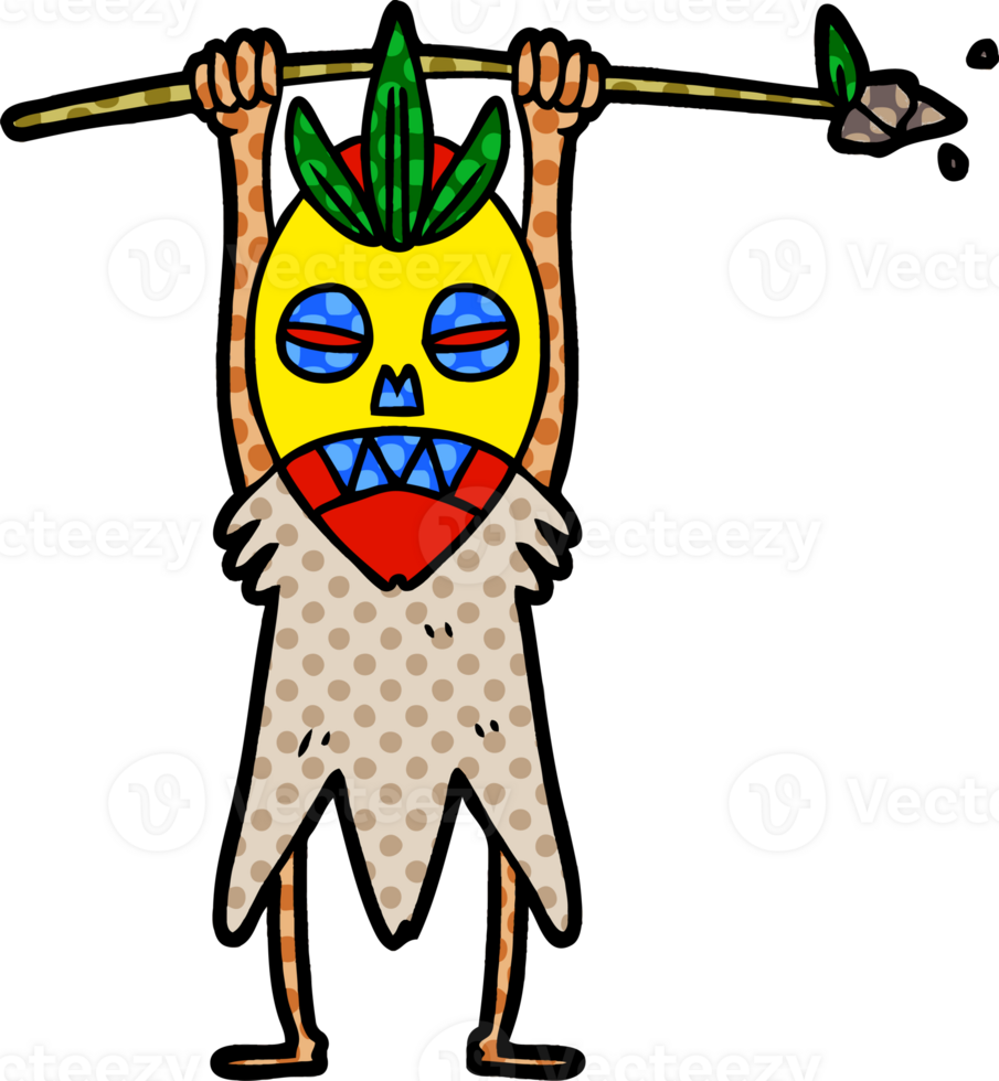 chamán caníbal de dibujos animados png
